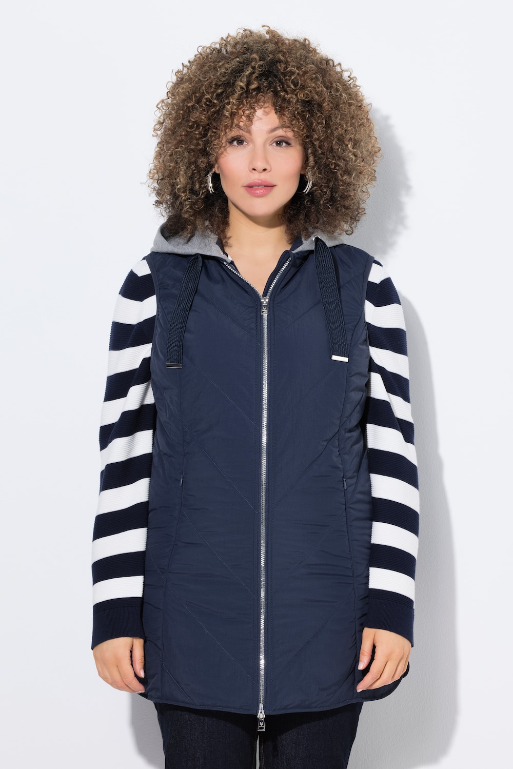 Große Größen HYPRAR Funktions-Steppweste, Damen, blau, Größe: 62/64, Polyester/Synthetische Fasern, Ulla Popken