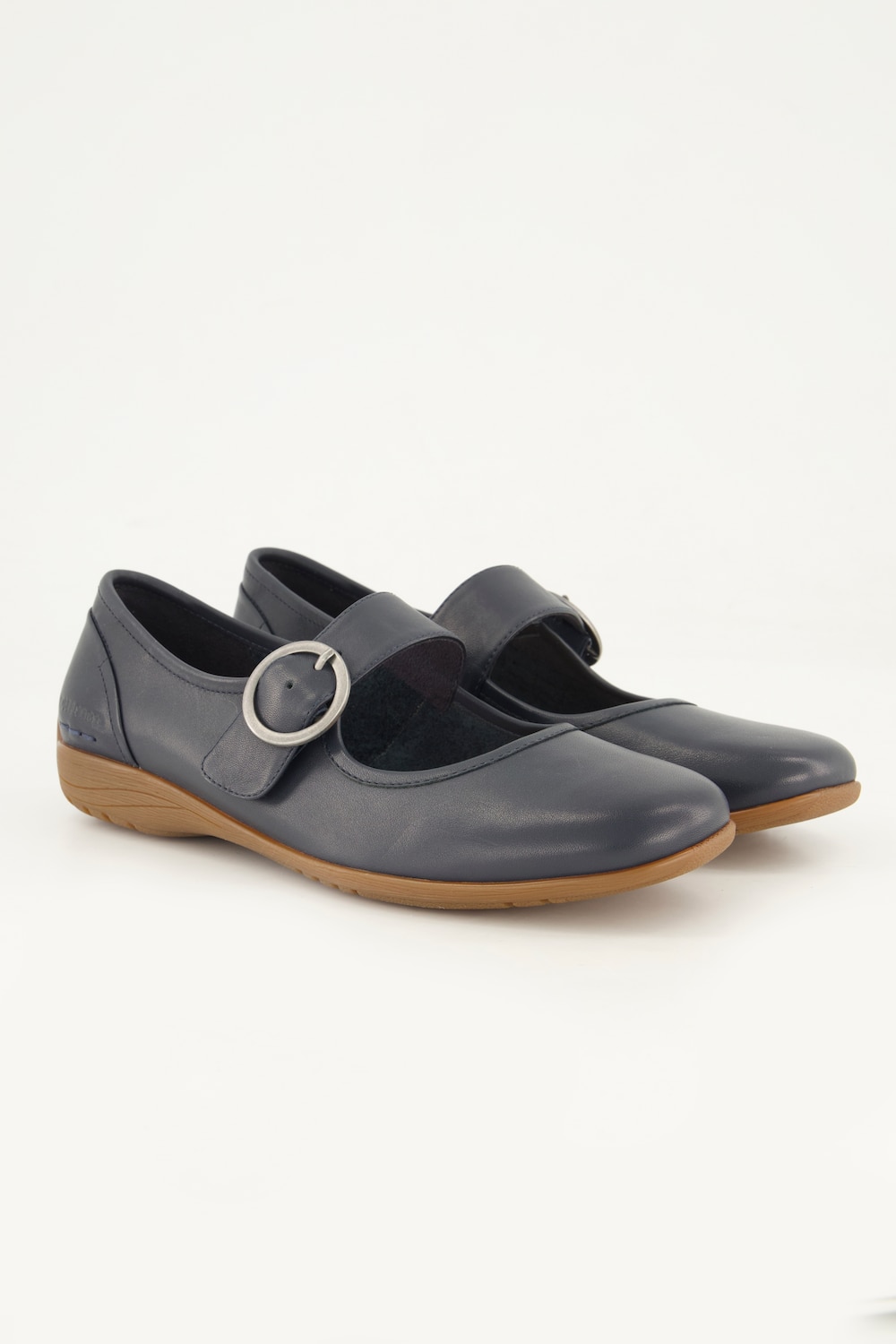 Leder-Ballerinas, Damen, blau, Größe: 39, Leder, Ulla Popken