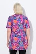 Colorful Tropical Print Knit  Short Sleeve Cotton Tunic