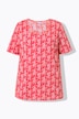 T-shirt, mønstret, A-form, firkantet udskæring, korte ærmer