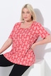 T-shirt, mønstret, A-form, firkantet udskæring, korte ærmer
