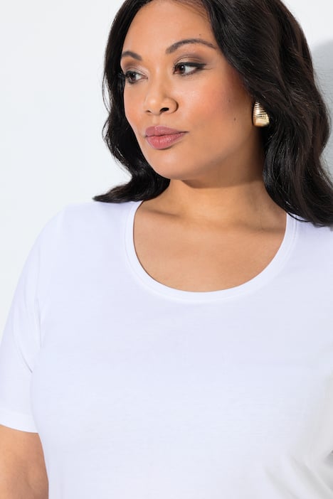 Longshirt, A-Linie, Rundhalsausschnitt, Halbarm