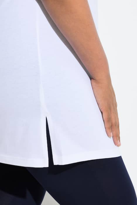 Longshirt, A-Linie, Rundhalsausschnitt, Halbarm