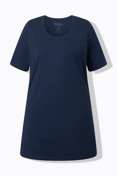 Longshirt, A-Linie, Rundhalsausschnitt, Halbarm