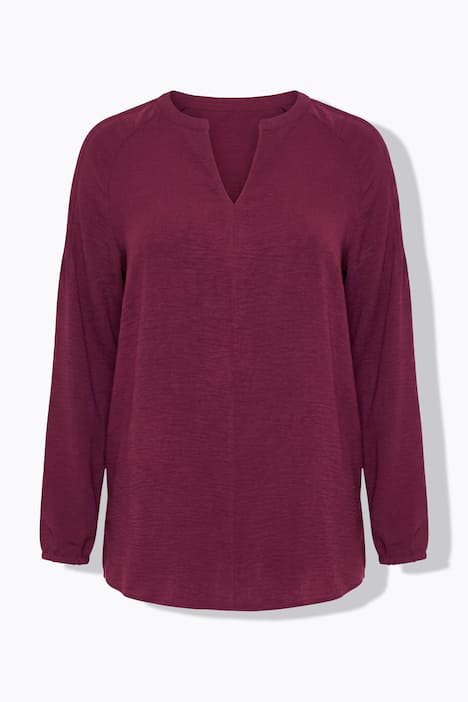 Tunika, A-Linie, Krepp, 3/4-Puffärmel