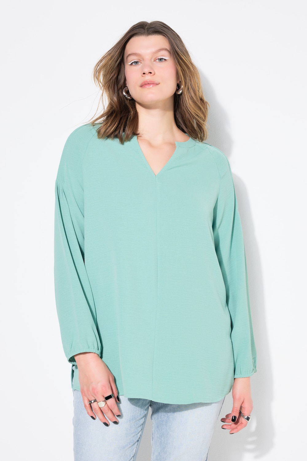 Große Größen Tunika, Damen, türkis, Größe: 42/44, Viskose, Studio Untold