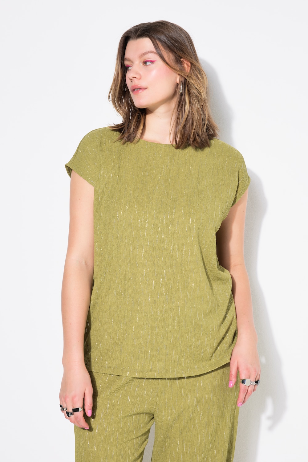 Große Größen Top, Damen, grün, Größe: 54/56, Polyester, Studio Untold