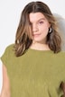 Top, oversized, crepe, glitter-effekt