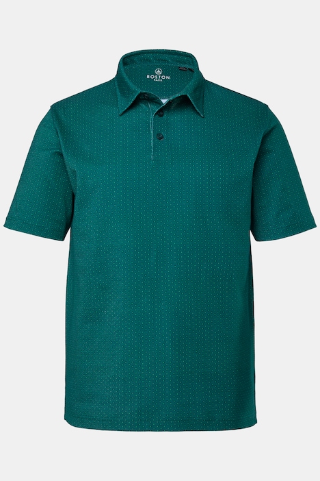 Boston Park Poloshirt, Halbarm, Piqué, Alloverprint, bis 84/86