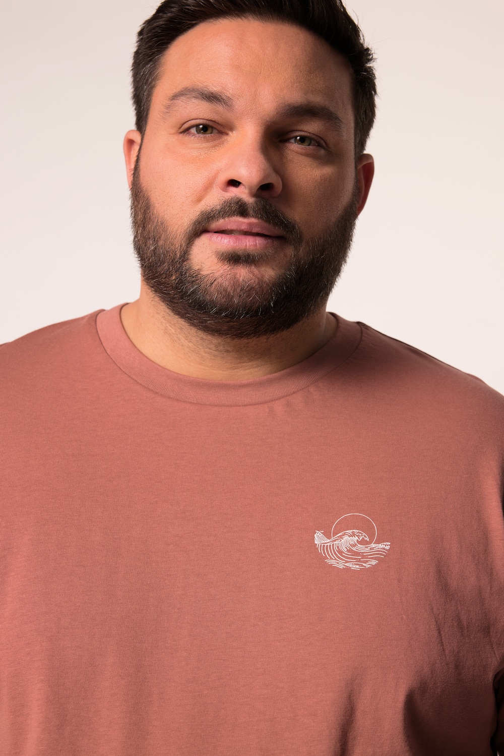 Stora storlekar T-shirt, Her, rosa, storlek: 4XL, Bomull, Men Plus