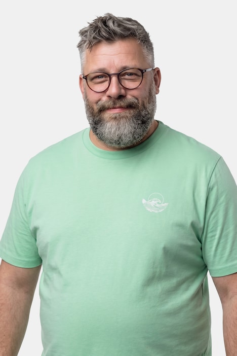 T-paita, lyhyet hihat, pieni printti, suurin koko 8XL