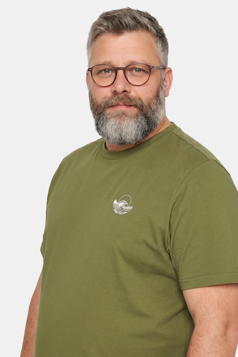 T-Shirt, Halbarm, kleiner Print, bis 8 XL