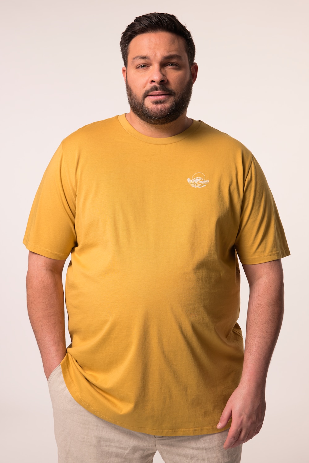 Men+ T-Shirt, Halbarm, kleiner Print, bis 8 XL