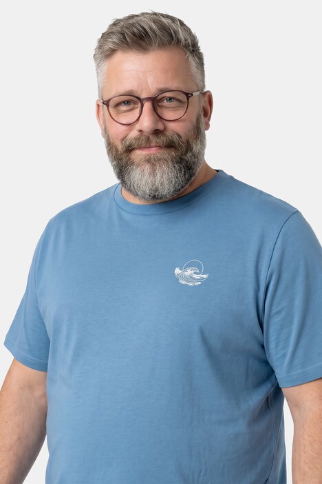 T-Shirt, Halbarm, kleiner Print, bis 8 XL