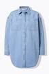 Jeanshemd, oversized, overhemdkraag