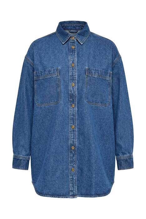 Džínová košile, oversize, límeček
