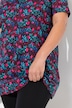 Floral Print Notch Neck A-Line Knit Tunic