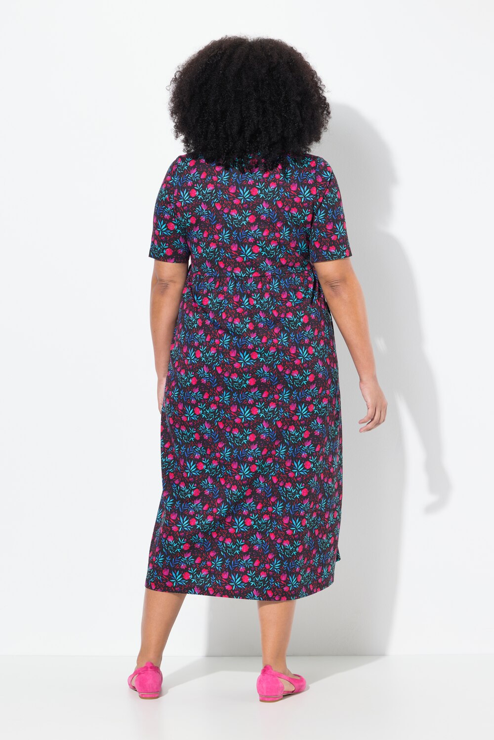 Robe Maxi Noire Grande Taille NY Collection - Taille 3X (22) - Fausse Enveloppe - Manches 3/4 - Neuf Avec étiquettes