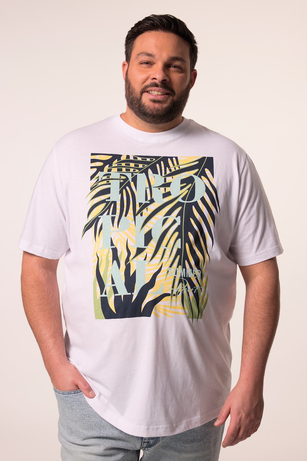 Men+ T-shirt, korte mouwen, print, tot 8XL