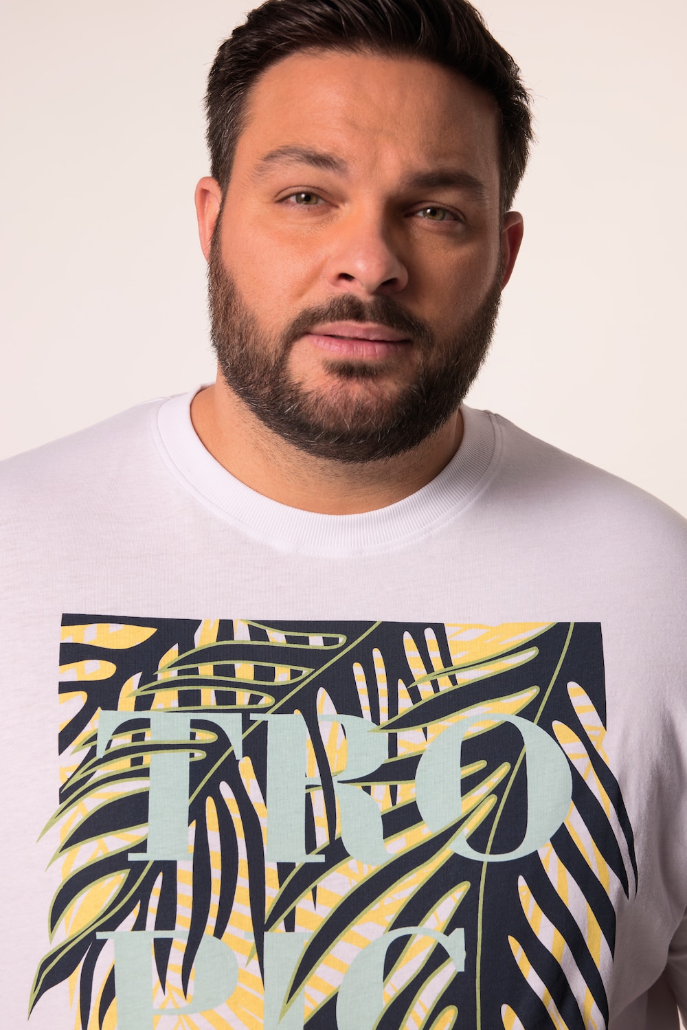 Stora storlekar T-shirt, Her, vit, storlek: 7XL, Bomull, Men Plus