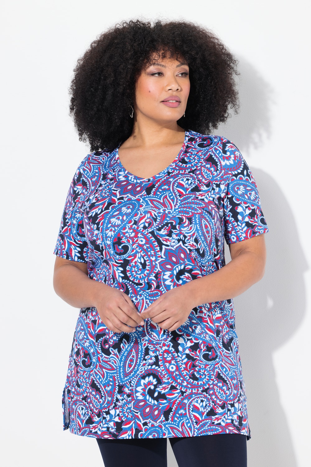 Große Größen Longshirt, Damen, blau, Größe: 62/64, Baumwolle, Ulla Popken