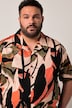 Men+ overhemd, korte mouw, all-over print, Cubaanse kraag, Cubaanse fit, tot 8XL