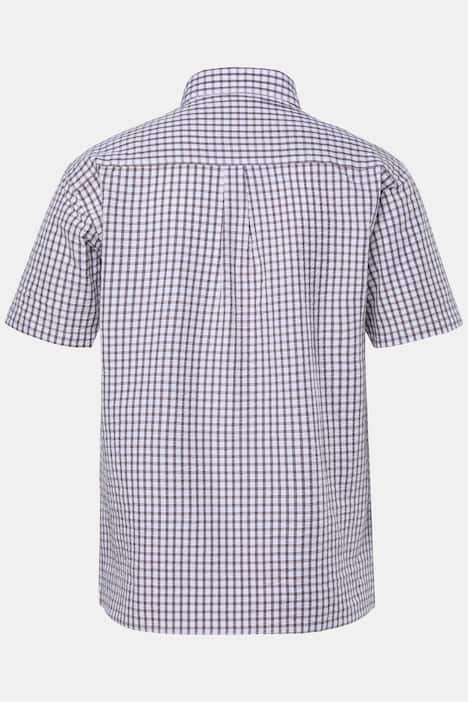 Men+ Karohemd, Halbarm, Seersucker, Buttondown-Kragen, Comfort Fit, bis 8 XL