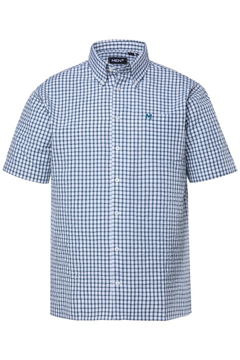 Kostkovaný košile, krátké rukávy, seersucker, límeček s knoflíky, Comfort střih, do 8XL