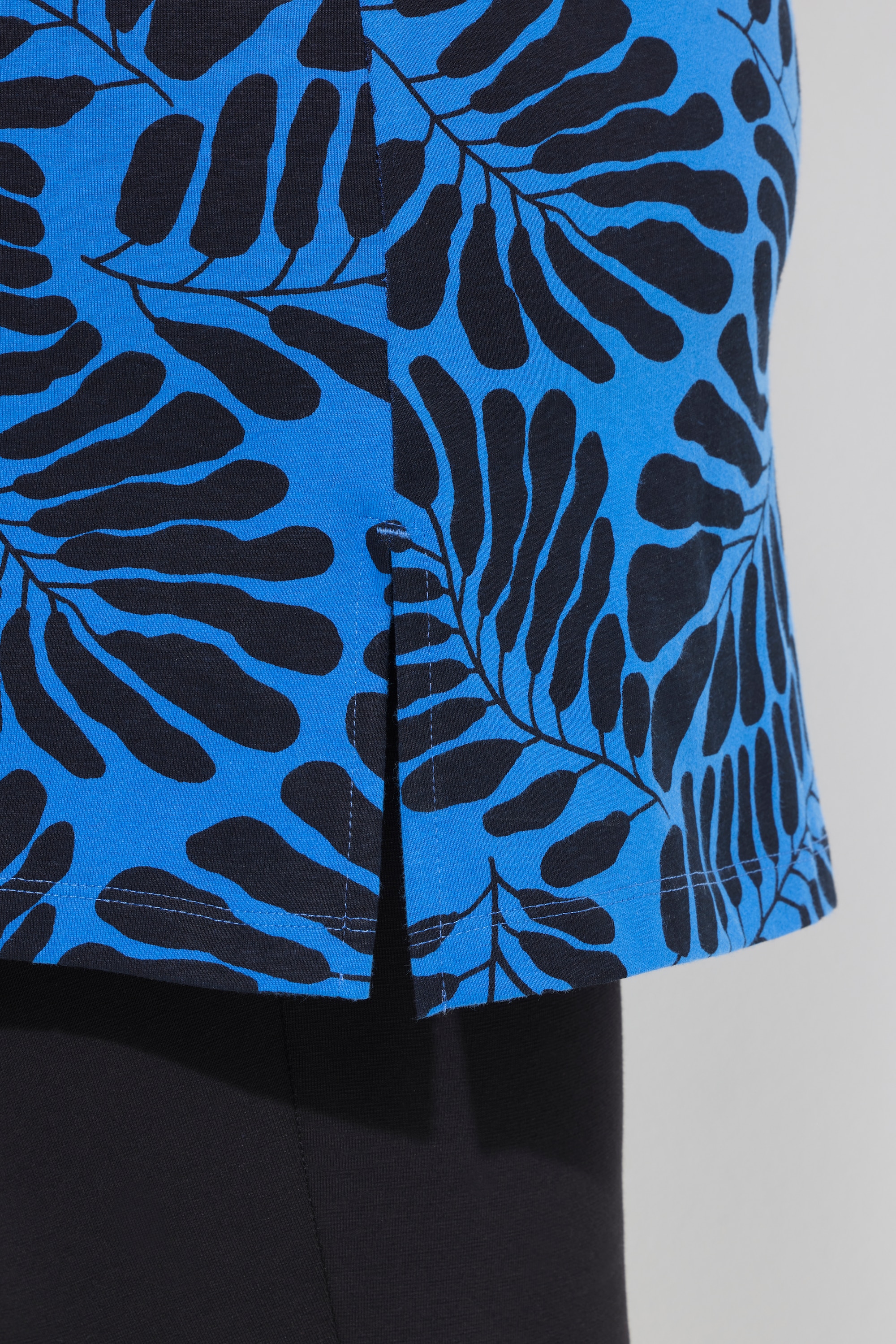 Ulla Popken Damen große Größen Longshirt A Linie Rundhalsausschnitt