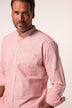 Chemise à rayures JP 1880 en lin mélangé, manches longues et col montant, coupe Modern Fit - jusqu'au 8 XL