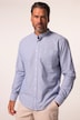 Chemise à rayures JP 1880 en lin mélangé, manches longues et col montant, coupe Modern Fit - jusqu'au 8 XL