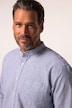 Chemise à rayures JP 1880 en lin mélangé, manches longues et col montant, coupe Modern Fit - jusqu'au 8 XL