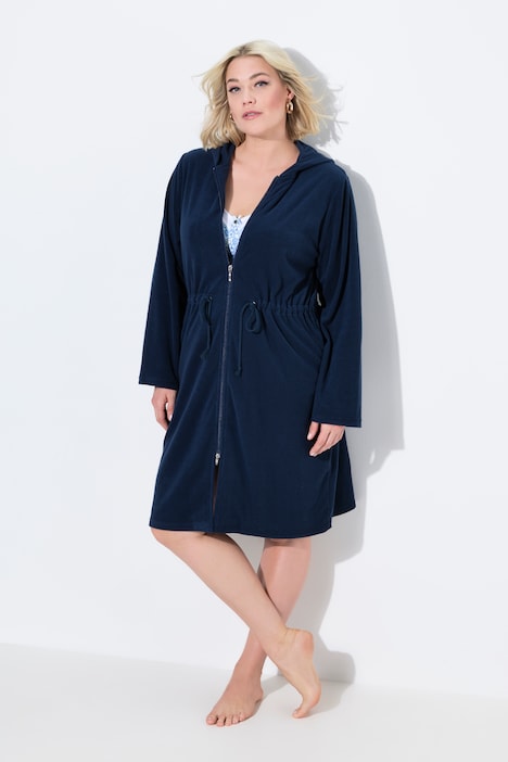 Hooded Zip-Up Bathrobe