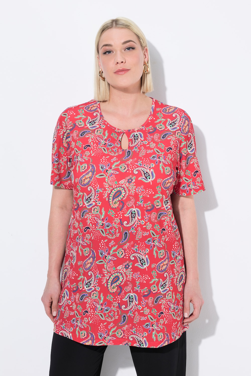 Große Größen Longshirt, Damen, blau, Größe: 62/64, Polyester, Ulla Popken