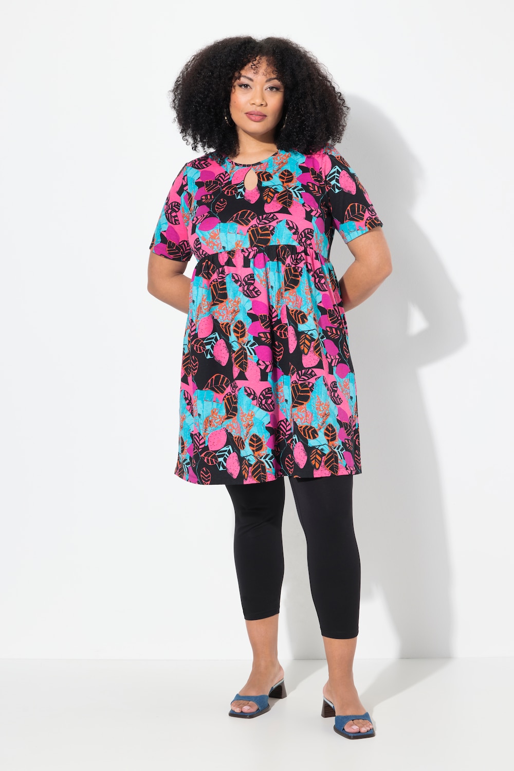 Große Größen Jerseykleid, Damen, türkis, Größe: 58/60, Baumwolle, Ulla Popken