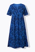 Fern Print Empire Knit A-Line Pocket Dress