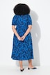 Fern Print Empire Knit A-Line Pocket Dress
