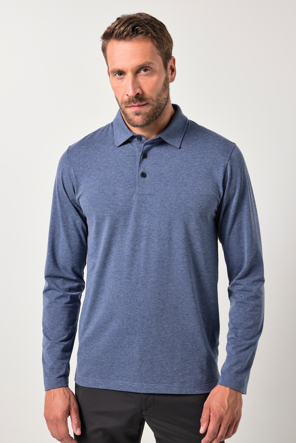 JAY-PI langærmet poloshirt, golf, QuickDry, op til str. 7XL