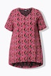 T-shirt, høj søm, A-form, V-udskæring, korte ærmer
