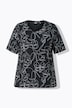 T-shirt, dierpatroon, classic, V-hals, halve mouwen