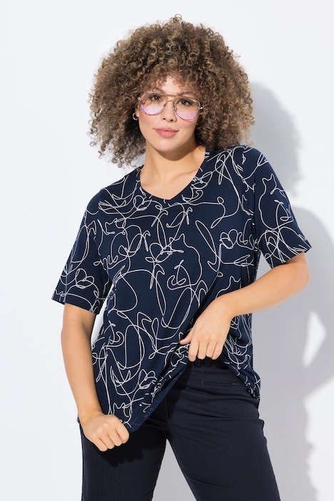 Abstract Animal Print Short Sleeve Tee