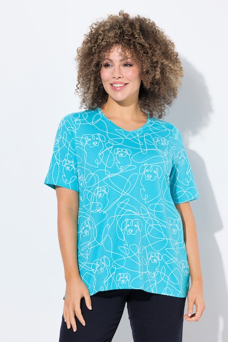 Abstract Animal Print Short Sleeve Tee