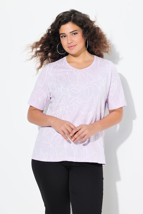 Abstract Animal Print Short Sleeve Tee