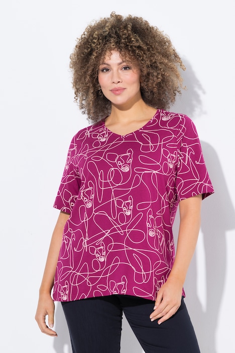 Abstract Animal Print Short Sleeve Tee