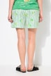 Stribede shorts, brede ben, frugtprint, elastisk linning