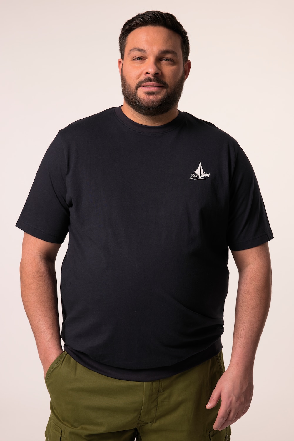 Men+ T-Shirt, Bauchfit, Print, Halbarm, bis 8 XL