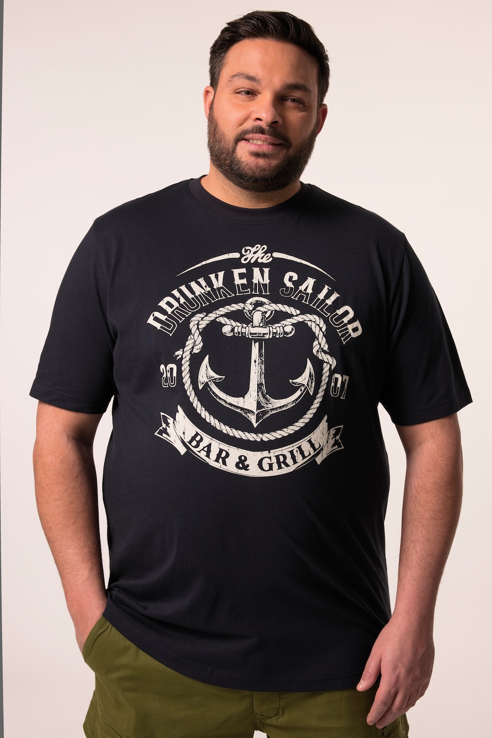 Men+ T-Shirt, Halbarm, Print, bis 8 XL