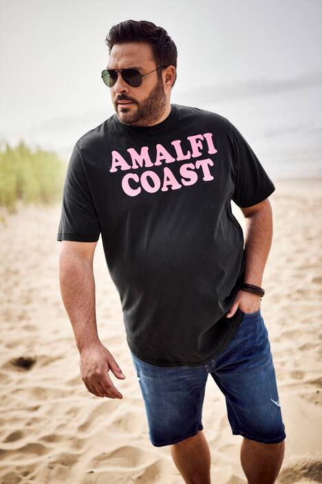 Men+ T-Shirt, Halbarm, Print, Vintage Look, bis 8 XL