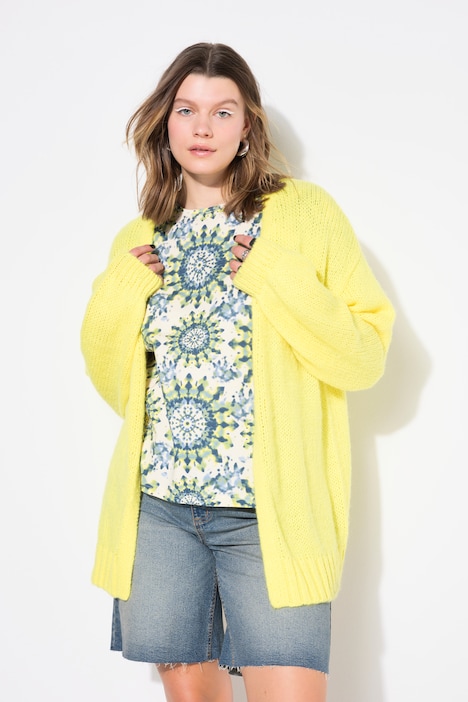 Chaqueta de punto, oversize, forma abierta, punto confortable