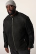 STHUGE leather biker jacket, lamb nappa leather, metal zip, up to 7 XL